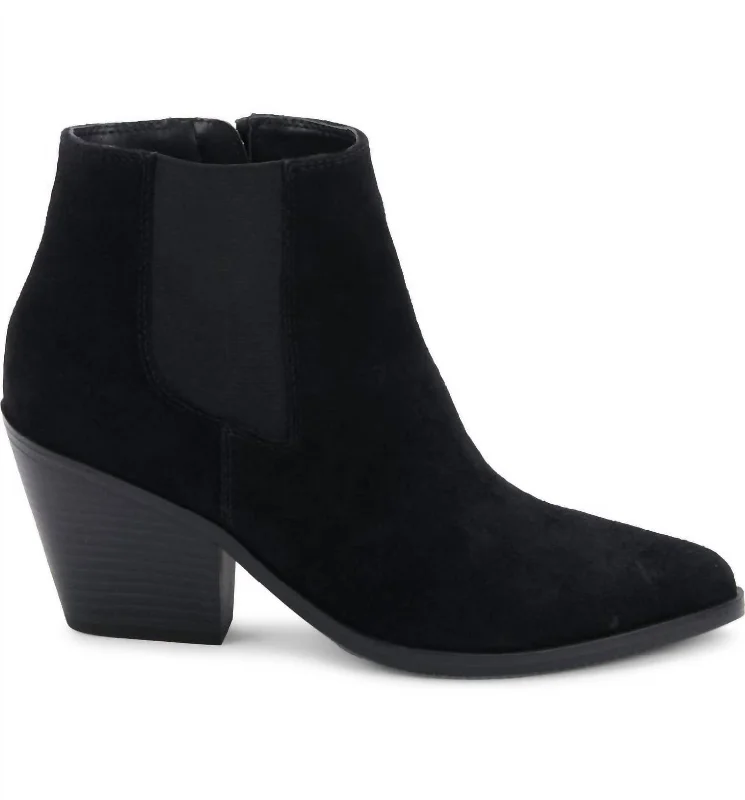 Nanite Waterproof Bootie In Black Suede