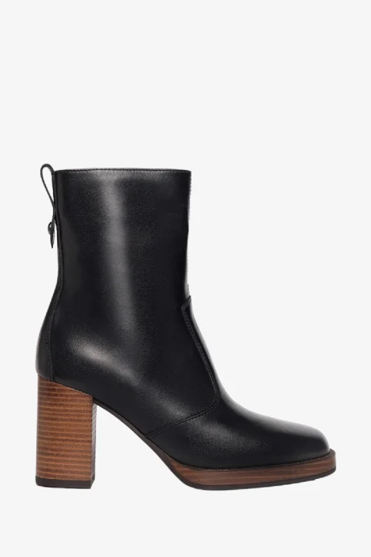 NERO GIARDINI 205062 BLACK HEELED LEATHER BOOT