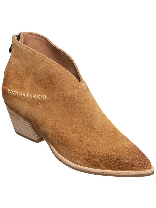 Odette Womens Suede Pointed Toe Booties