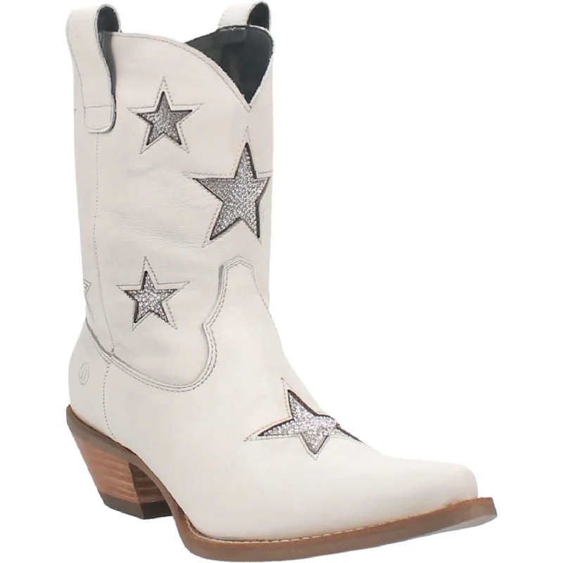 Online Exclusive | Dingo | Star Struck Leather Bootie in White  **PREORDER