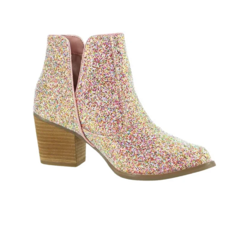 Online Exclusive | Fiera Glitter Booties in Multicolor