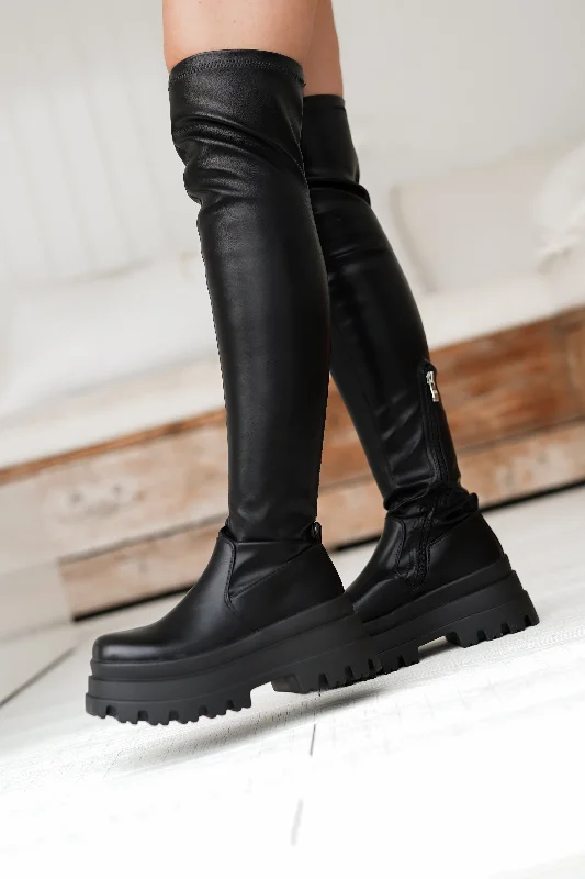 Overknee boots met plateauzool - Maggy