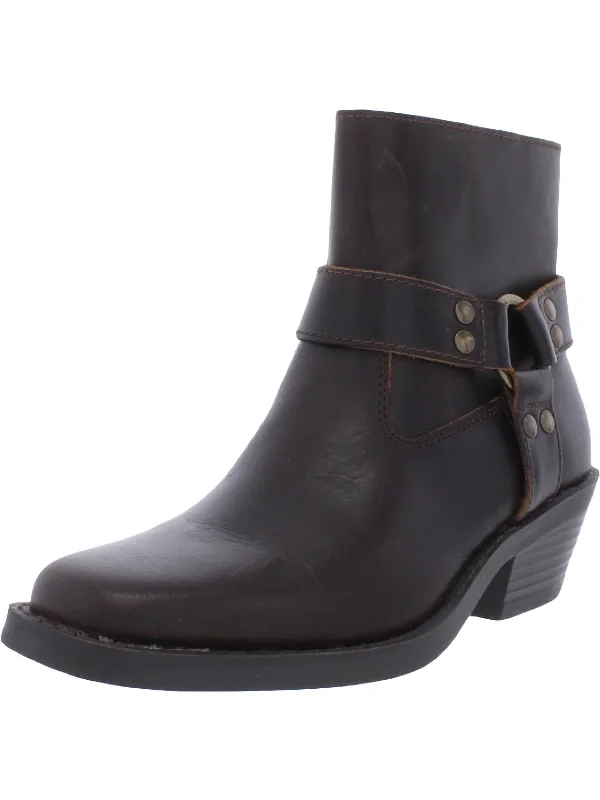 Pheobie Womens Leather Square Toe Booties