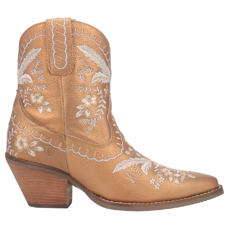 Primrose Embroidered Floral Snip Toe Cowboy Booties