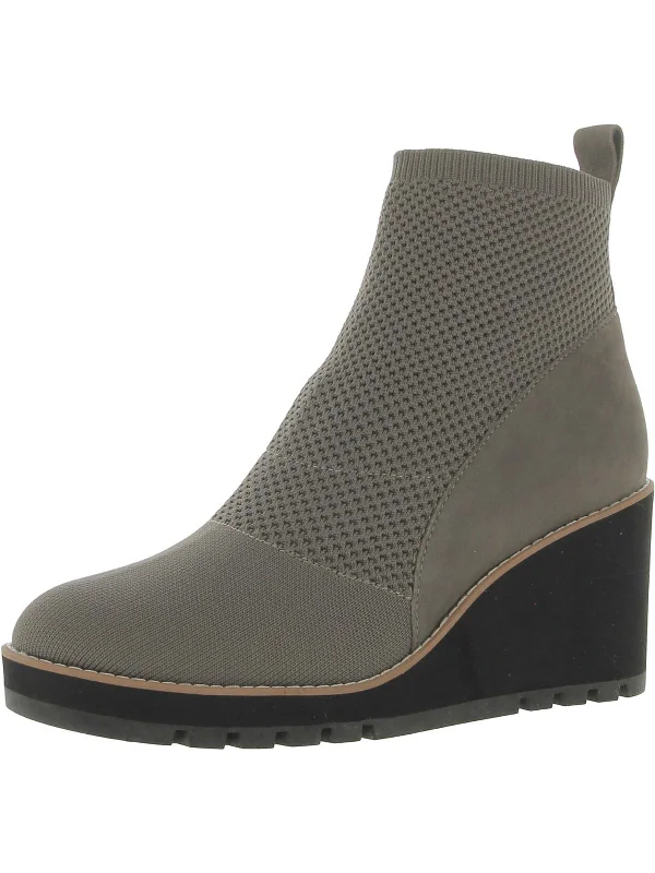 QUILL-ST Womens Leather Pull On Ankle Boots