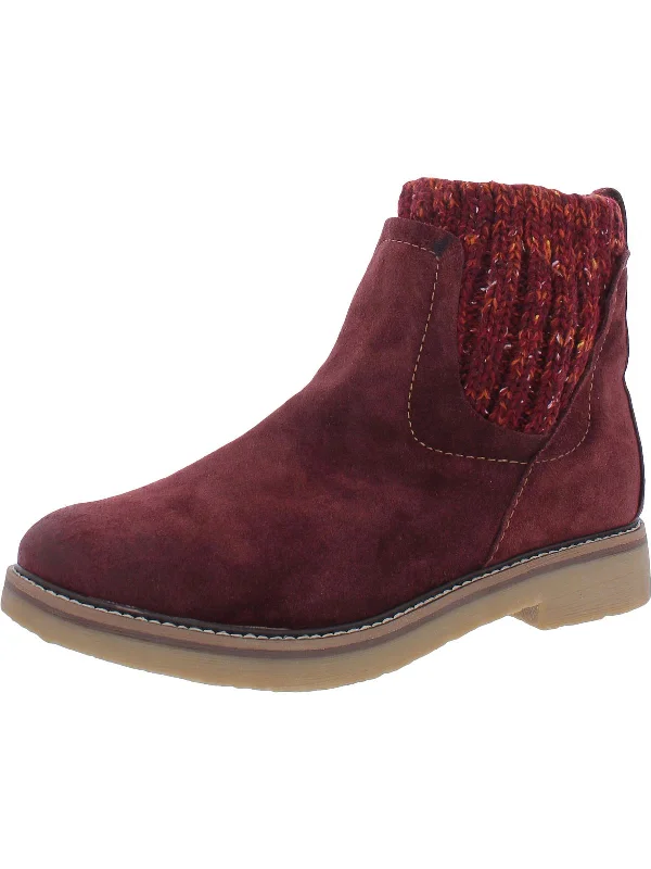 Rawnie Womens Suede Pull On Booties