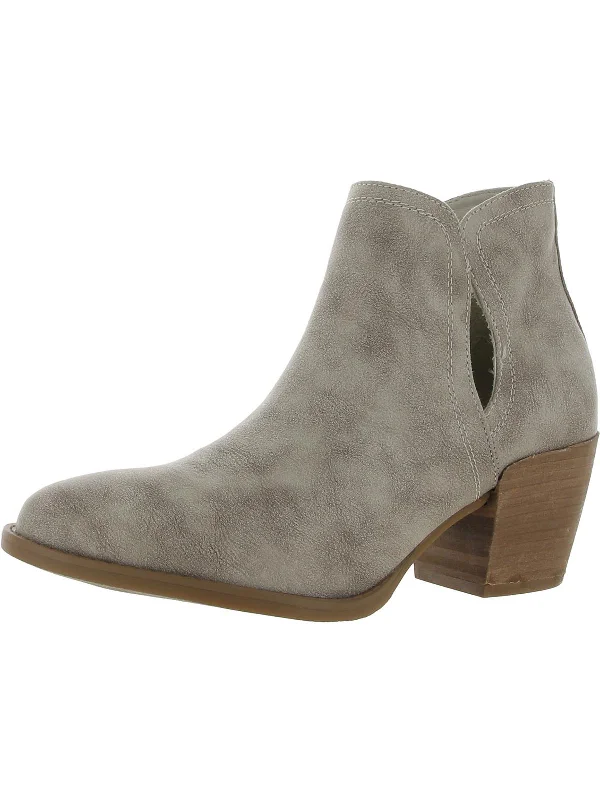 Reagan Womens Slip On Ankle Booties