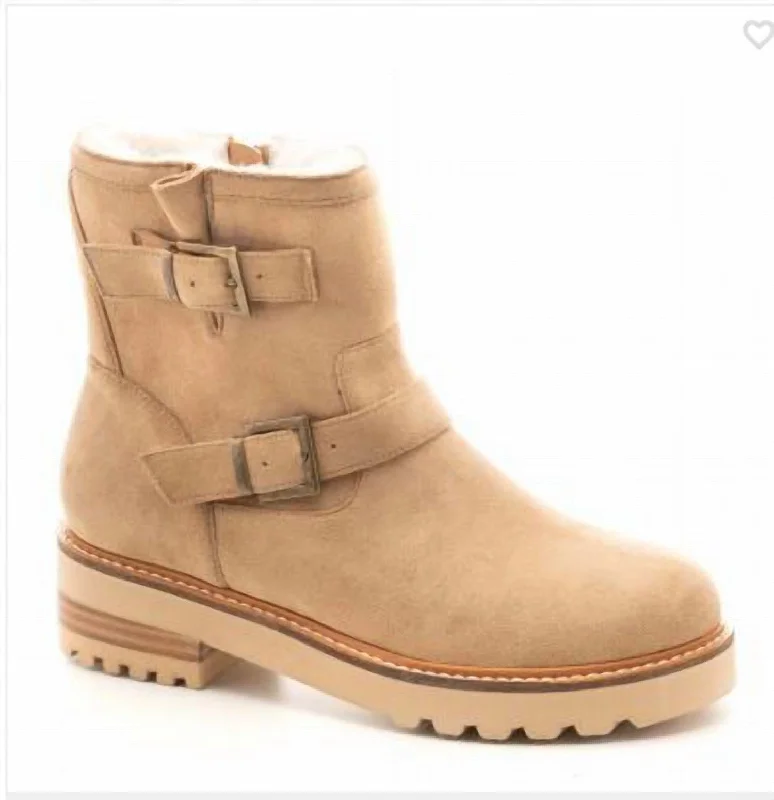 Receipts Booties In Tan