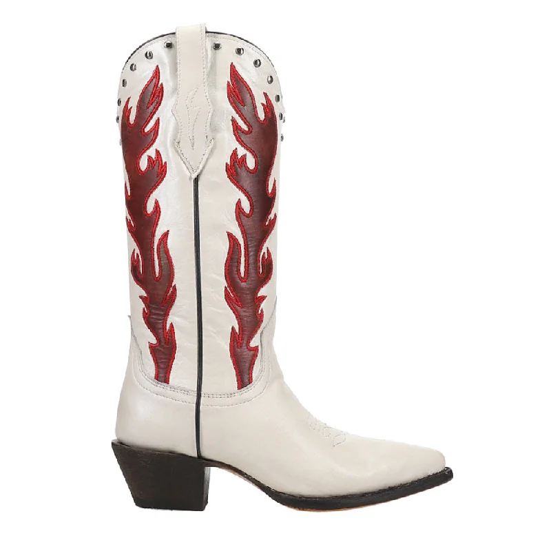 Tall Embroidered Studded Pointed Toe Cowboy Boots