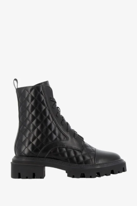 VANESSA UP BLACK BIKER BOOT