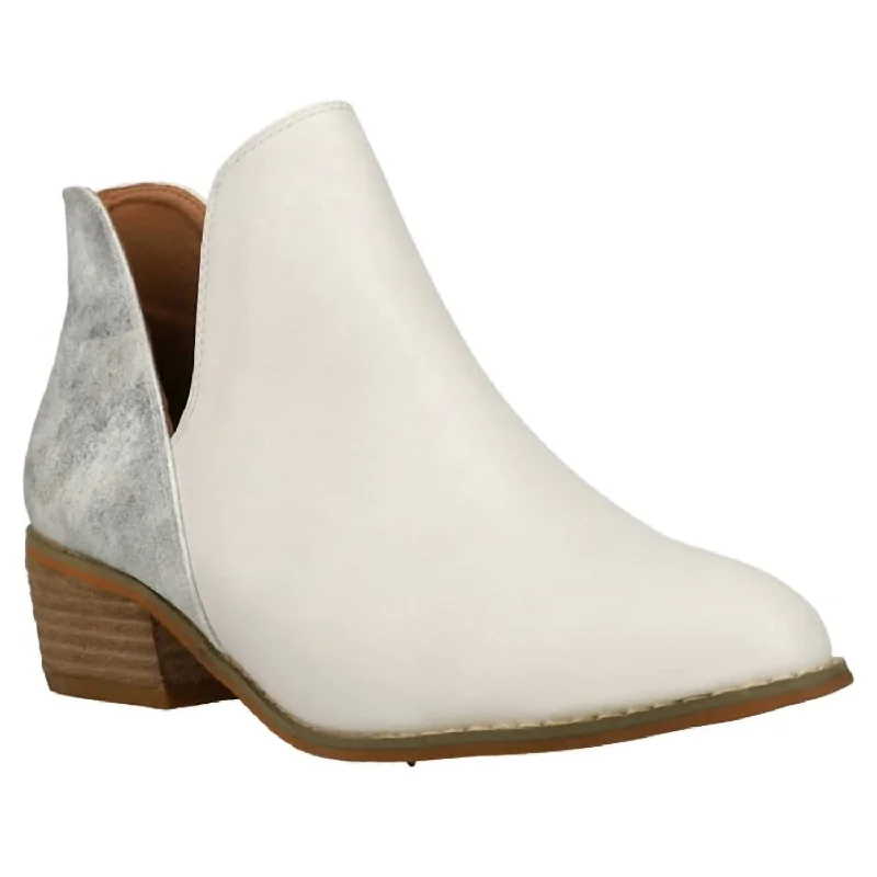 Wayland Booties In White Stars