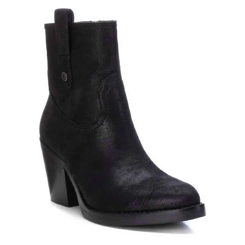 Women's Italian Western Booties In Black