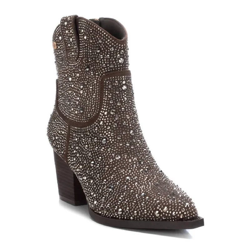 Women's Italian Western Booties In Taupe