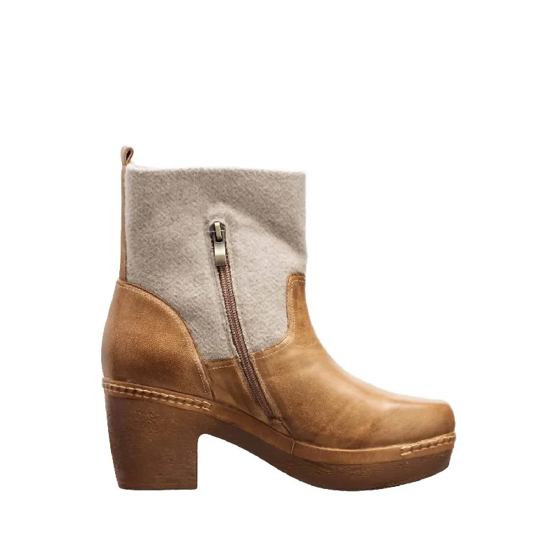 Women's Sato Booties In Cognac Leather