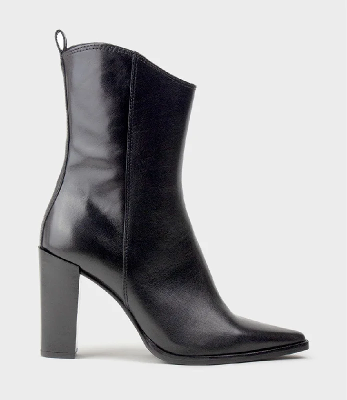 XENA Western Ankle Boot in Black