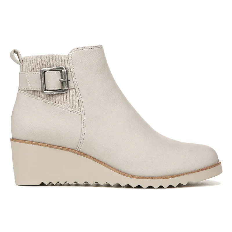 Zayne Round Toe Wedge Zippered Booties